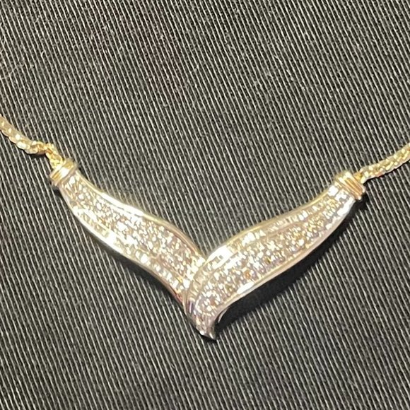 Previously Owned Baguette-Cut Diamond Chain Necklace 1 1/2...